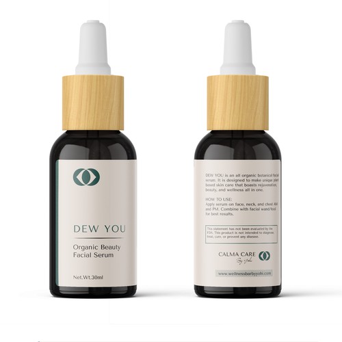 Serum packaging with the title 'Luxury Beauty And Wellness Line'