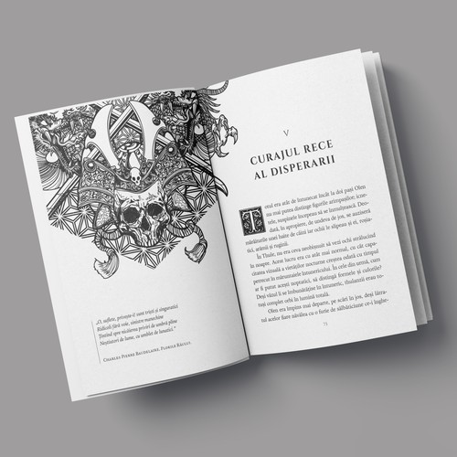 Design with the title 'Book interior layout'