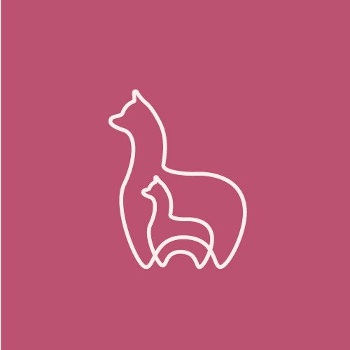 Llama logo with the title 'Me Llama Mama Logo'