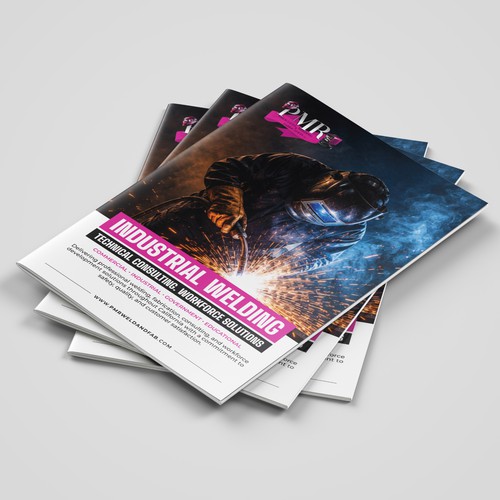 Fabrication design with the title 'Industrial Welding & Fabrication Corporate Brochure Design'