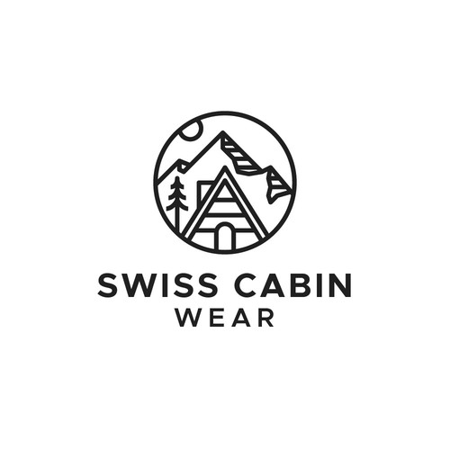 Hut logo with the title 'Swiss Cabin'