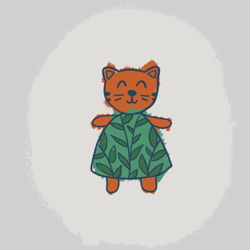 Toy artwork with the title 'Cat Toy Design'