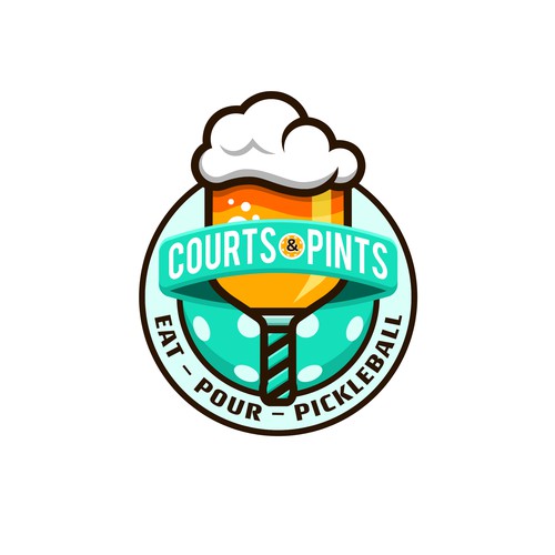 Pickleball  logo with the title 'Pickleball Logo'