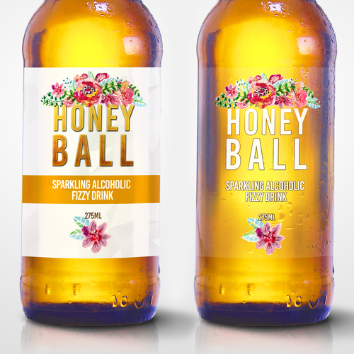 Flower label with the title 'Honey Ball'