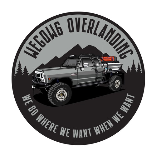 Vehicle logo with the title 'Overlanding Truck Logo'