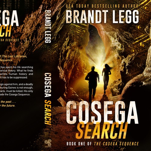 Thriller book cover with the title 'Cosega Search - Book One of The Cosega Sequence'