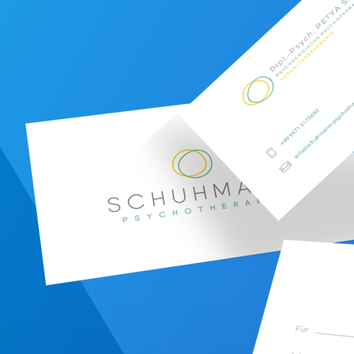 Mental health design with the title 'Minimal logo for a professional psychotherapist operating in Germany.'