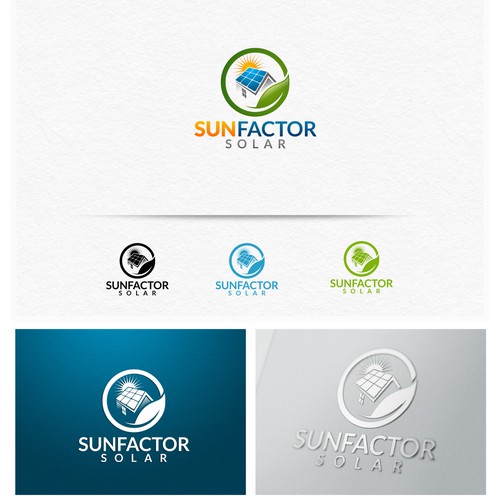 Solar logo with the title 'Create the next logo for SunFactor Solar'