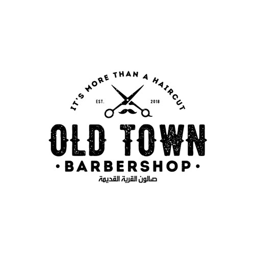 Barbershop logo with the title 'Old Town'