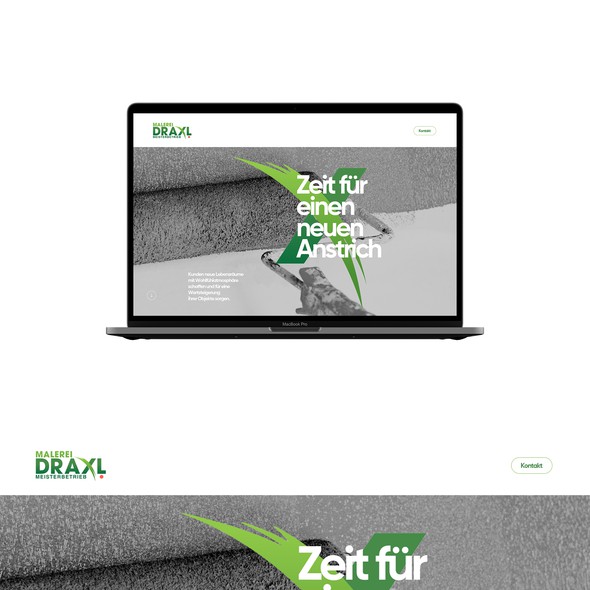 Small business design with the title 'Website for German Painter'