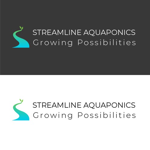 Environmental brand with the title 'Logo concept for a company, that focus on aquaponics, aquaculture, aquatic ecology and ecosystems.'