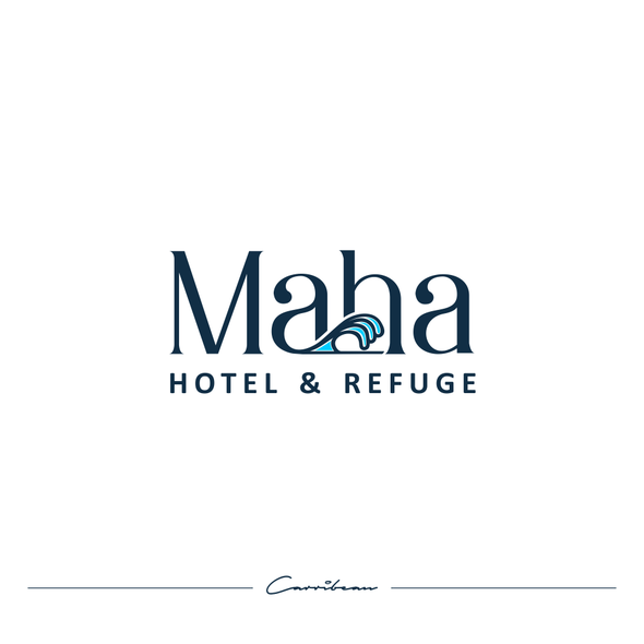 Beach logo with the title 'MAHA'