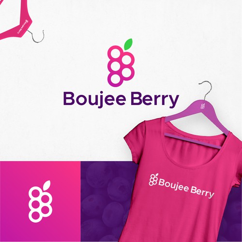 Clothing brand with the title 'Boujee Berry Logo Concept'