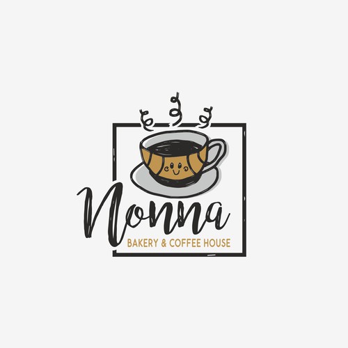 羊角面包标志的标题“NONNA”