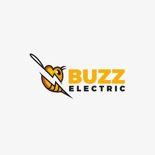 Lighting design with the title 'a logo for Buzz Electric with a bee and a lightning bolt!'