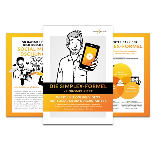 Layout design with the title 'E-Book Illustrations & Design'