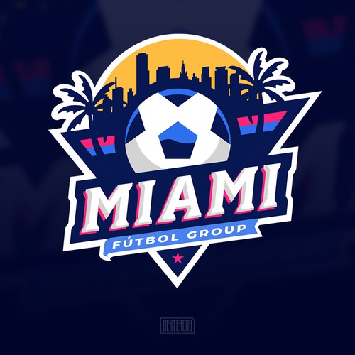Miami design with the title 'MIAMI FUTBOL GROUP'