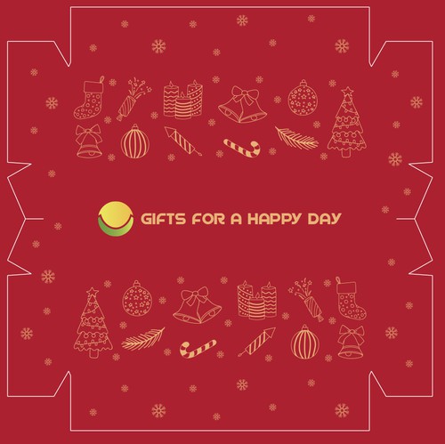 Pattern packaging with the title 'Gift box packaging design'