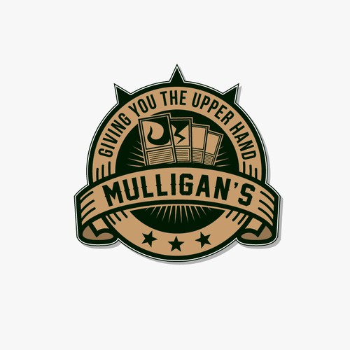 Classic brand with the title 'Create a Classic Pub Style Identity for "Mulligan's: Giving You The Upper Hand" (Game Store)'