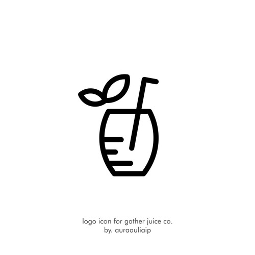 Juice logo with the title 'Logo Icon for Gather Juice co.'