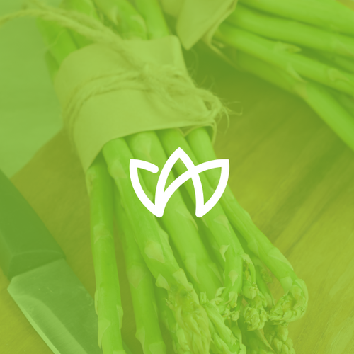 Organic food logo with the title 'Logo para empresa agricola productora de esparragos'