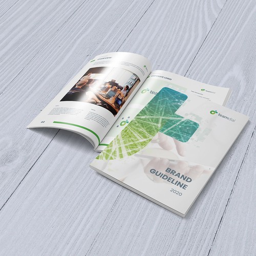 Font design with the title 'Brand Guide for Technology Brand'