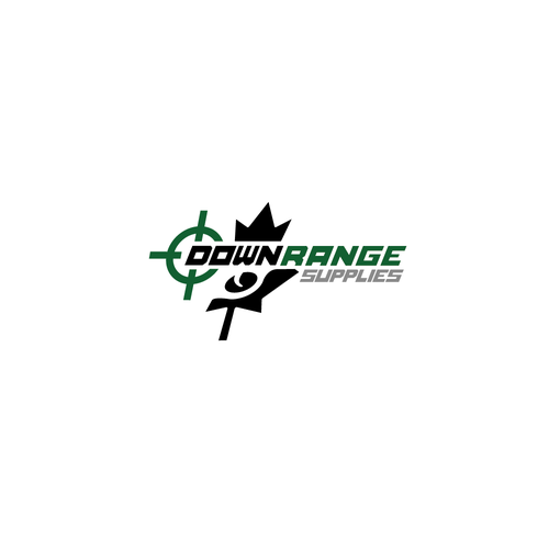 Crosshair logo with the title 'Logo concept for Down Range Supplies'