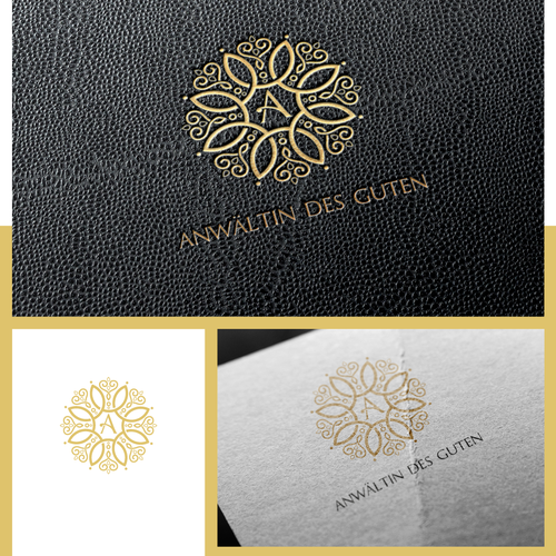 Mandala logo with the title 'ANWÄLTIN DES GUTEN'