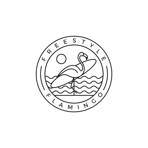 Surfboard design with the title 'Lifestyle brand logo'