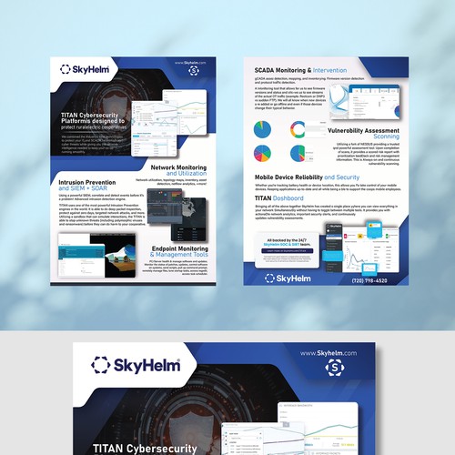 Profile design with the title 'SkyHelm Brochure'