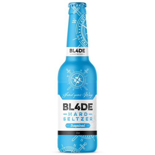 Design label with the title 'Blade'