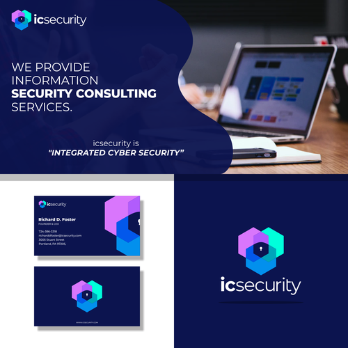 Hexagon brand with the title 'icsecurity'