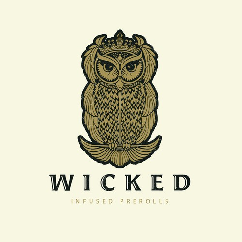 Owl logo with the title 'Wicked Logo'