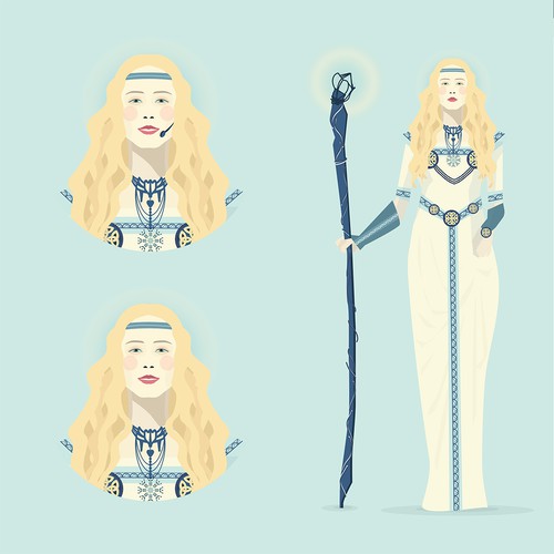Avatar design with the title 'Nordic Godess Avatar'