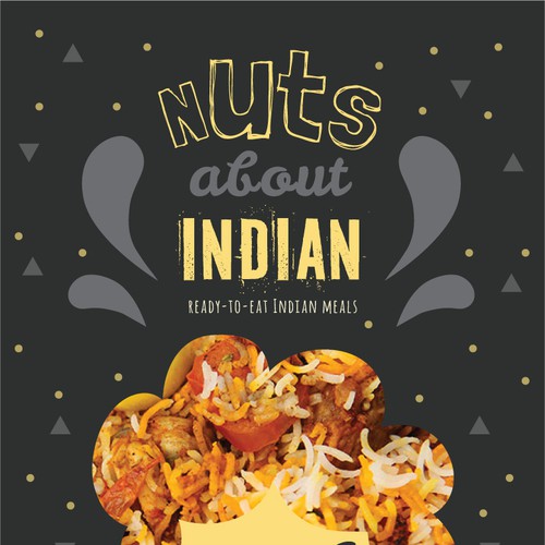 Daughter logo with the title 'Need a flash of genius from you to help create the brand visual identity for 'Nuts about Indian''