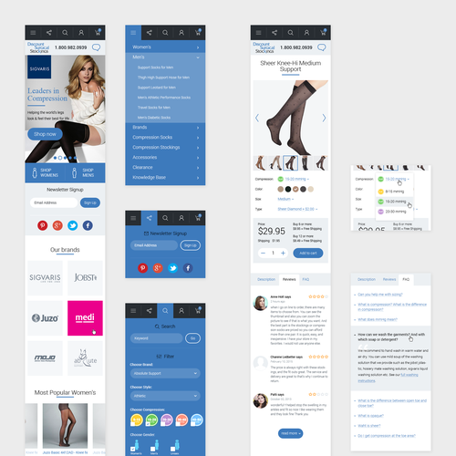 Medical website with the title 'Mobile Ecommerce Site'