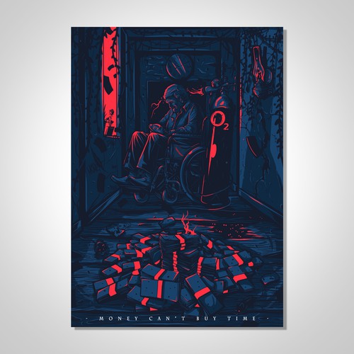 Clothing illustration with the title 'MONEY CANT BUY TIME'