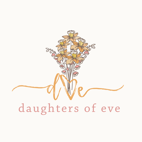 Soft design with the title 'flower bouquet logo '