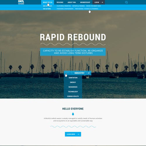 One page website with the title 'Rapid Rebound'