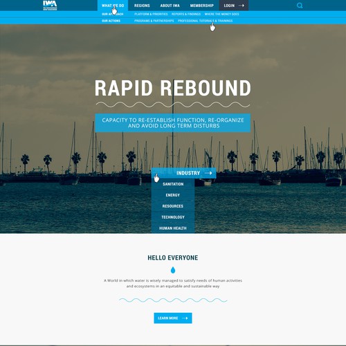 Flat website with the title 'Rapid Rebound'