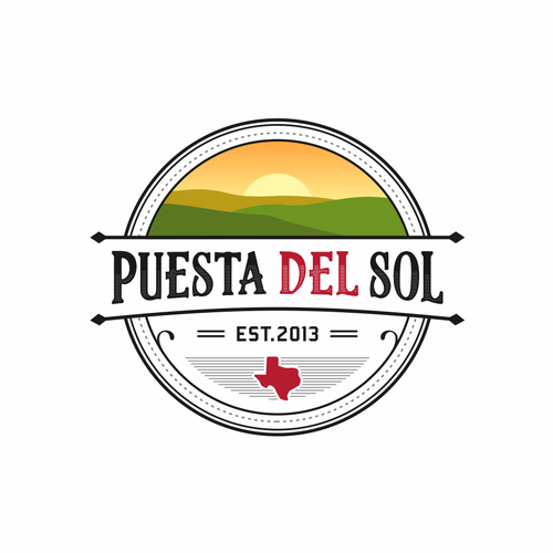 Texas logo with the title 'Puesta Del Sol - Rancho'
