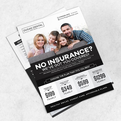 Discount design with the title 'Elegant, Modern Spa-Inspired Dental Membership and Discount Plan Flyer Design'