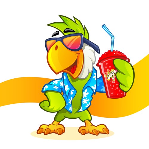 Parrot design with the title 'Happy Parrot'