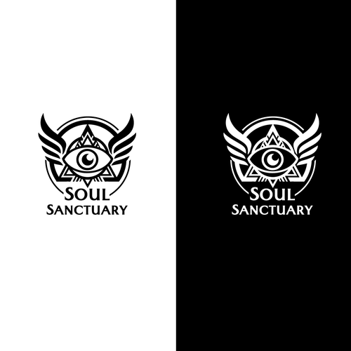 Mystical logo with the title 'Logo SOUL SANCTUARY'