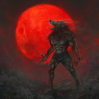 Red Werewolf - illustration