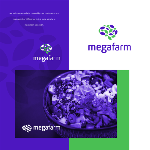 Food brand with the title 'concept idea : brand + leaf'