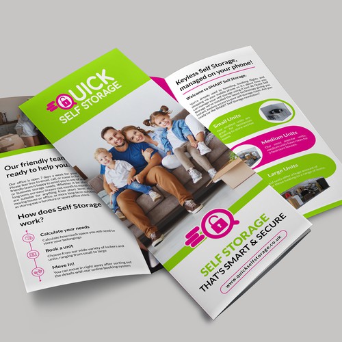 Storage design with the title 'Quick Self Storage'