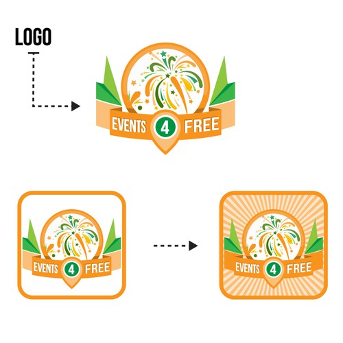 Shiny logo with the title 'events4free APP Logo'