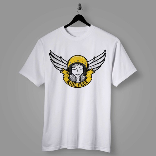 Biker t-shirt with the title 'Women ride free'