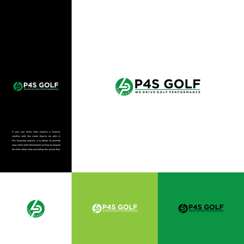 Golf brand with the title 'P4S GOLF'